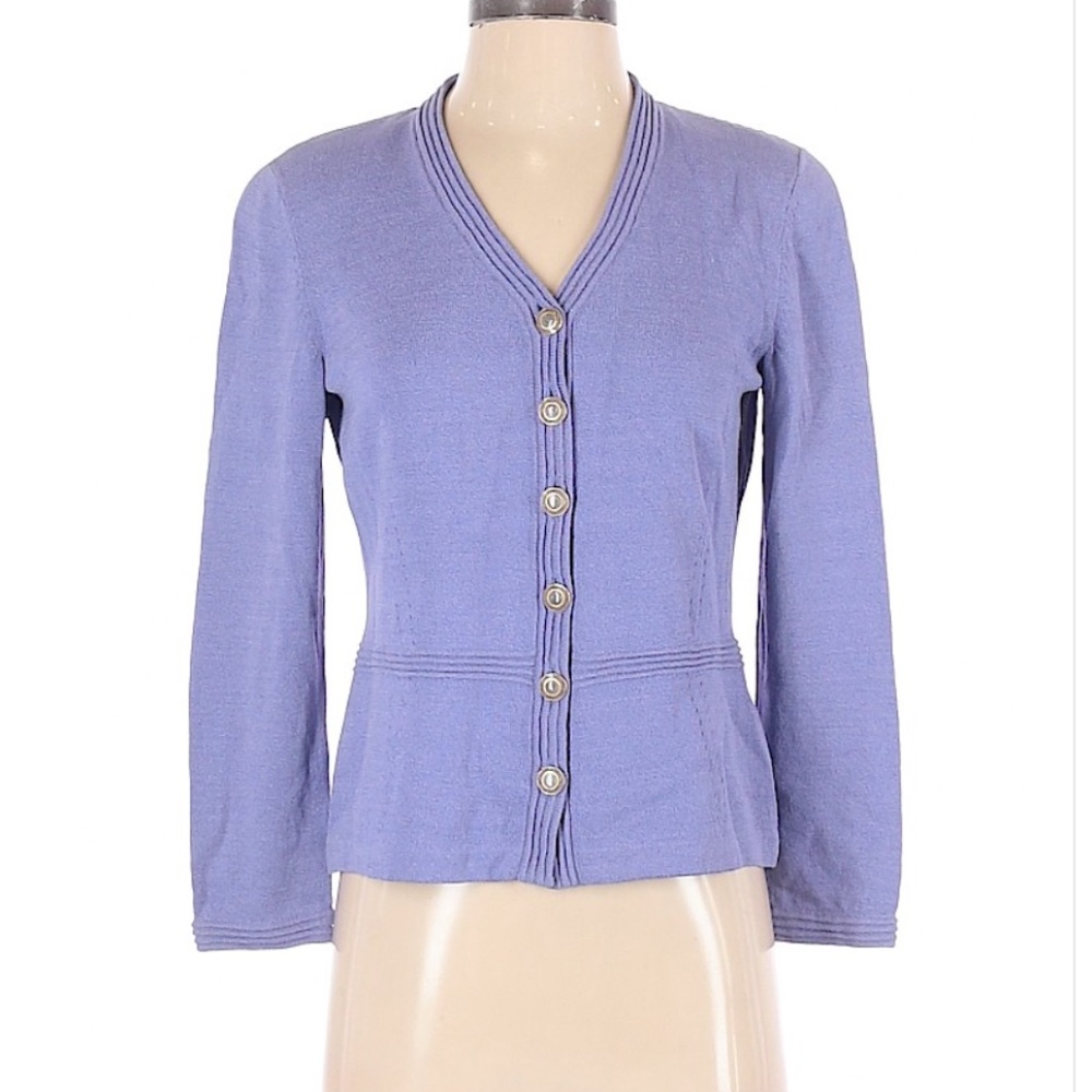 St. John Purple Cardigan Blazer S (P)